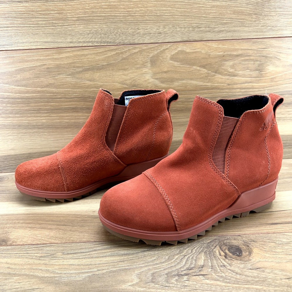 Sorel Evie Booties‎ 5.5 Warp Red Suede Ankle Boot